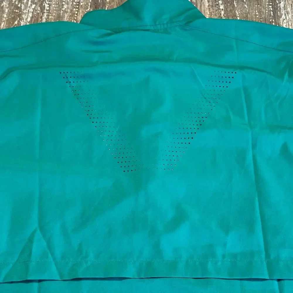 Adidas Dallas Stars NHL 1/4 Zip Pullover Windbreaker Jacket Green Men’s Size L
